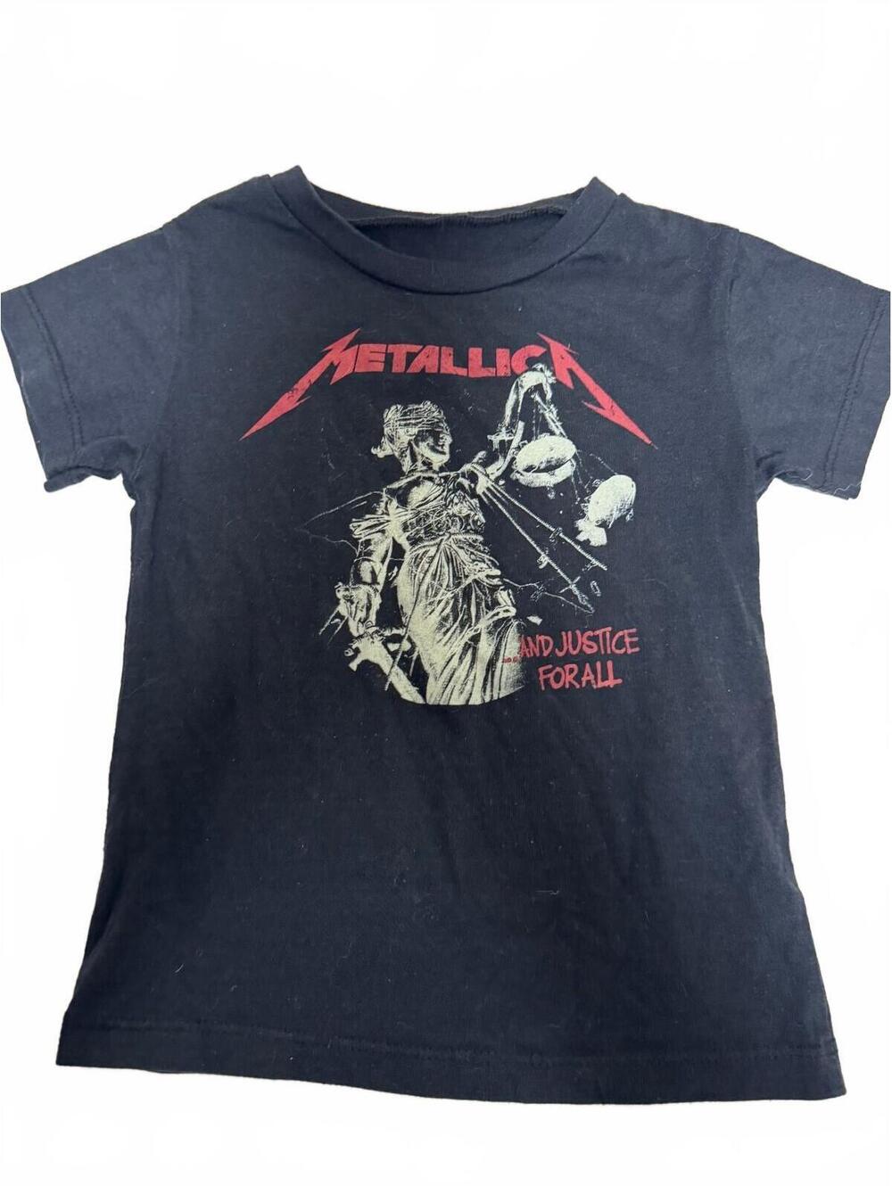 Metallica Toddler Graphic T-Shirt ...And Justice for All Black Size 4T